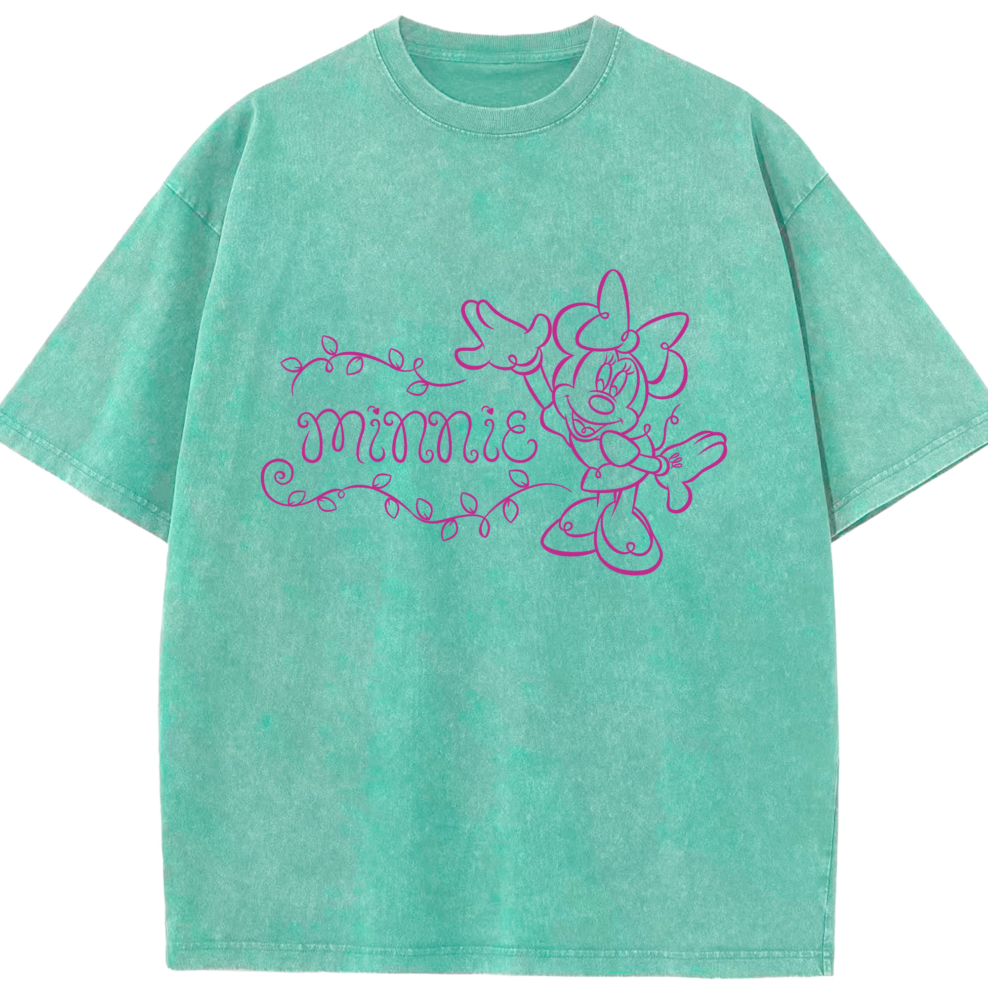 （画像用） ミッキーマウス Mickey Mouse 綿100% ヴィンテージ風 半袖Tシャツ（フロントプリント）